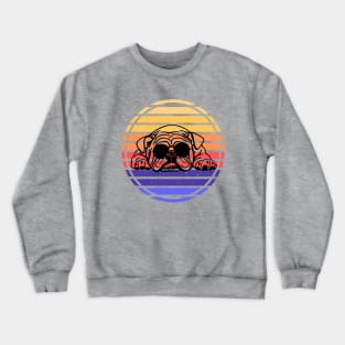 Bulldog with Sunglasses Crewneck Sweatshirt